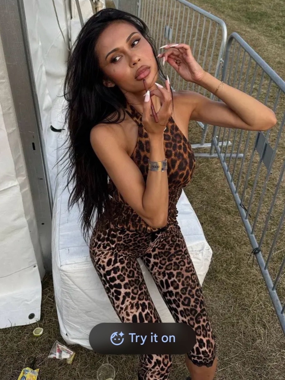 Fashion Nova Leopard Pant - Brown/Tan
